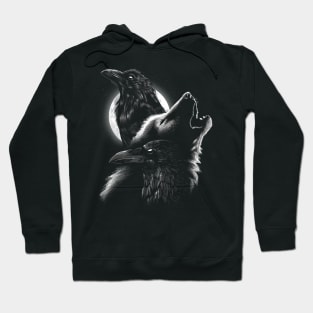 Crows with wolf Hoodie